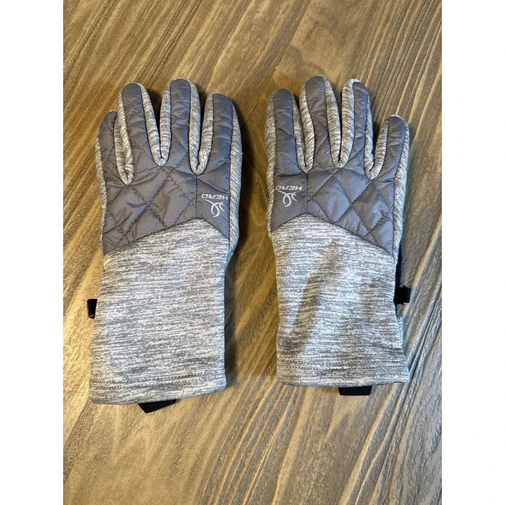 HEAD Sensatec Touchscreen Gloves Women's Small Grey Quilted Winter Hand